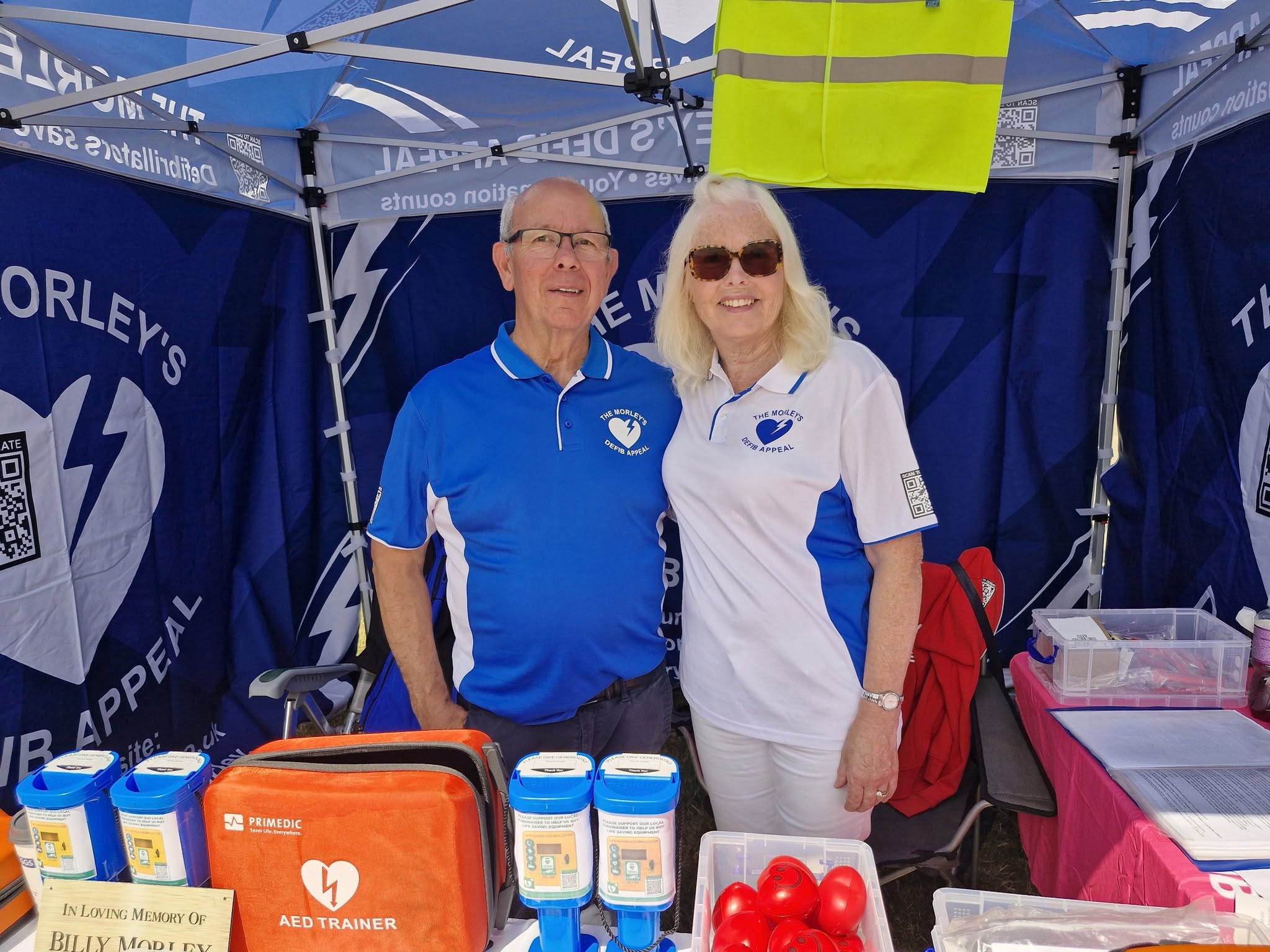 Raising awerness of the Morley Life Saving Defibrillators.